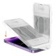 Easy-Stick Box Full Glue Tempered Glass screen protector priekš Apple iPhone 14 Pro Max - Melns - Ekrāna Aizsargstikls / Bruņota Stikla Aizsargplēve