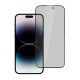 Privacy Tempered Glass screen protector priekš Apple iPhone 13 / 13 Pro / 14 - Melns - Ekrāna Aizsargstikls / Bruņota Stikla Aizsargplēve