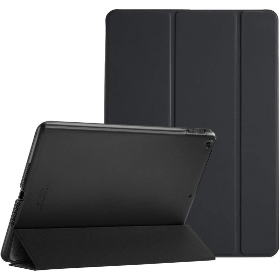 Soft Smart Auto Wake/Sleep Book Case priekš Samsung Galaxy Tab A8 10.5 X200 / X205 - Melns - sāniski atverams maciņš ar stendu