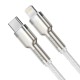 Baseus 1M Cafule PD 20W Fast Charging Type-C to Lightning cable - Balts - Apple iPhone / iPad lādēšanas un datu kabelis / vads