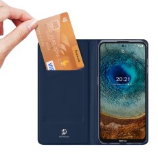 Dux Ducis Skin Pro series priekš Xiaomi Redmi Note 10 / Note 10S / Poco M5s - Tumši Zils - sāniski atverams maciņš ar magnētu un stendu