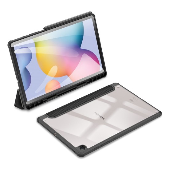 Dux Ducis Toby series priekš Samsung Galaxy Tab A7 Lite T220 / T225 - Melns - sāniski atverams maciņš ar magnētu un stendu