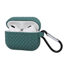 Braid Case priekš Apple Airpods - Zaļš - silikona apvalks bezvadu austiņu lādēšanas ierīcei ar karabīni