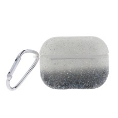 Braid Case для Apple Airpods Pro - Серый / Белый - силиконовый чехол для футляра зарядки беспроводных наушников с карабином