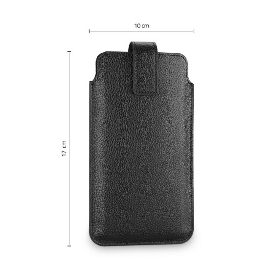 Tech-Protect SM65 Universal Phone Pouch Case 6.0 - 6.9-inch - Melns - universāls maks futlāris kabatiņa