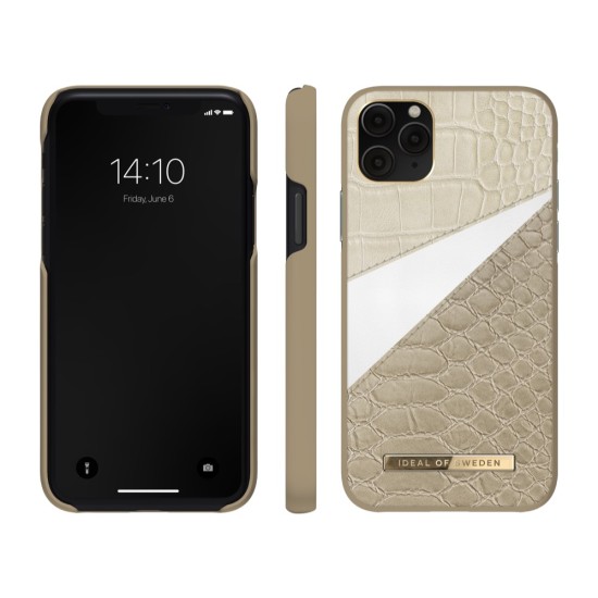 iDeal of Sweden Atelier AW20 Back Case priekš Apple iPhone 11 Pro - Wild Cameo - mākslīgās ādas aizmugures apvalks ar iebūvētu metālisku plāksni / bampers-vāciņš