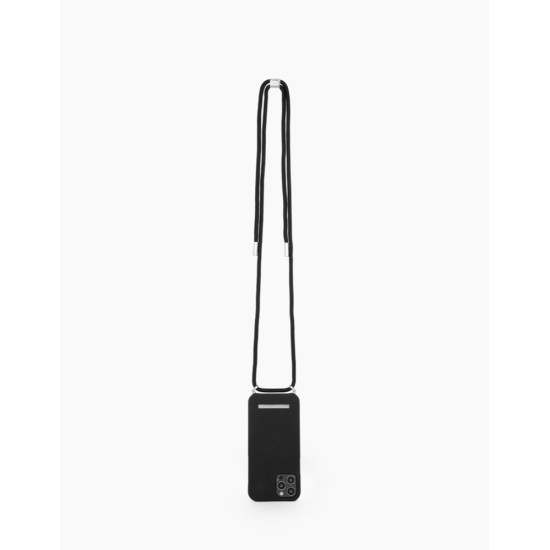 iDeal of Sweden Ordinary Necklace AW21 Back Case priekš Apple iPhone 11 Pro - Ultra Black - plastikāta aizmugures apvalks ar auklu / bampers-vāciņš