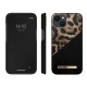 iDeal of Sweden Atelier AW21 Back Case priekš Apple iPhone 14 - Midnight Leopard - mākslīgās ādas aizmugures apvalks ar iebūvētu metālisku plāksni / bampers-vāciņš