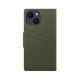 iDeal of Sweden Atelier AW21 Wallet Case priekš Apple iPhone 14 - Intense Khaki - mākslīgās ādas sāniski atverams maciņš ar bamperu uz magnēta