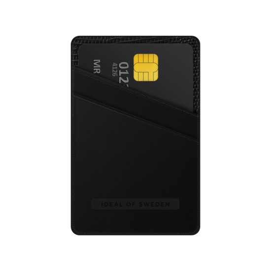 iDeal of Sweden Atelier AW20 Magnetic Card Holder - Eagle Black - mākslīgās ādas kredītkaršu turētājs ar magnētu