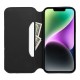 Dual Pocket Book Case priekš Samsung Galaxy A14 4G A145 / A14 5G A146 - Melns - sāniski atverams maciņš / grāmatveida maks ar divām kabatiņām