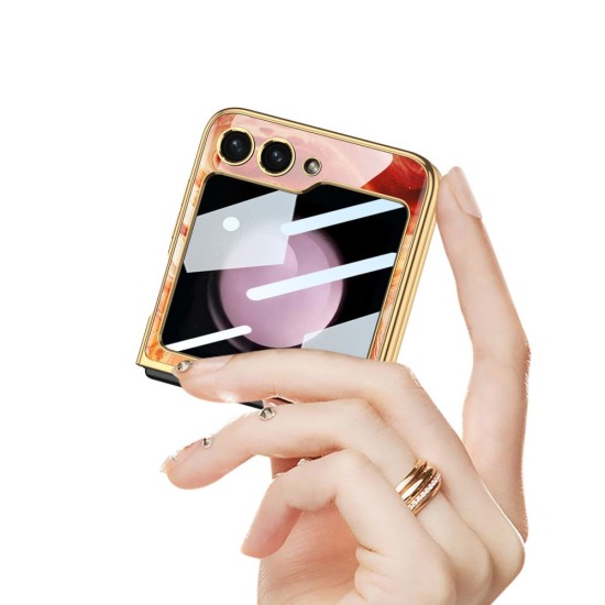 Tech-Protect Mood Marble Case priekš Samsung Galaxy Flip5 5G - Violets - plastikāta aizmugures apvalks / vāciņš