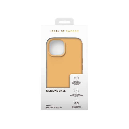 iDeal of Sweden Silicone SI23 Back Case priekš Apple iPhone 15 - Apricot - silikona aizmugures apvalks / bampers-vāciņš