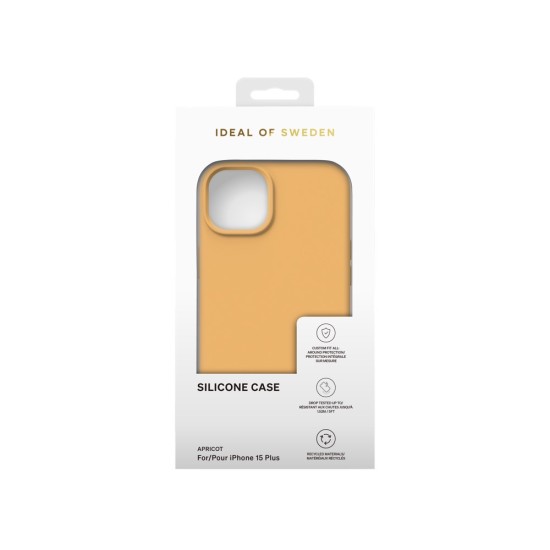 iDeal of Sweden Silicone SI23 Back Case priekš Apple iPhone 15 Plus - Apricot - silikona aizmugures apvalks / bampers-vāciņš