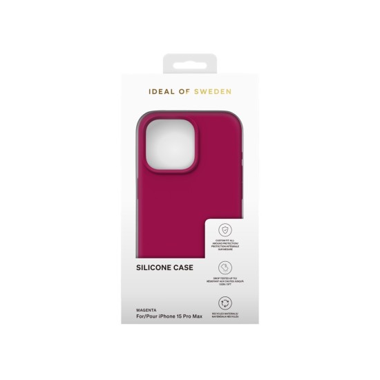 iDeal of Sweden Silicone Back Case priekš Apple iPhone 15 Pro Max - Magenta - silikona aizmugures apvalks / bampers-vāciņš