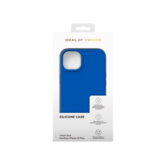 iDeal of Sweden Silicone Back Case priekš Apple iPhone 15 Plus - Cobalt Blue - silikona aizmugures apvalks / bampers-vāciņš