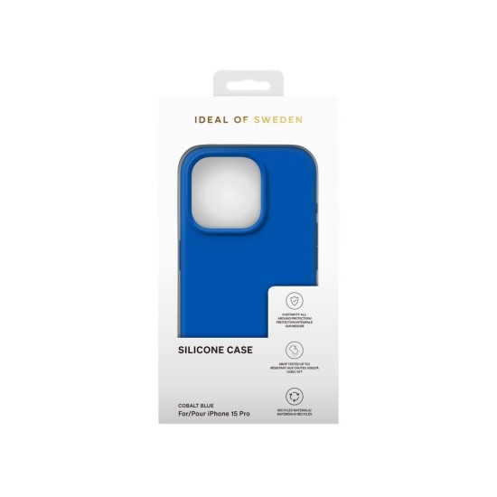 iDeal of Sweden Silicone Back Case priekš Apple iPhone 15 Pro - Cobalt Blue - silikona aizmugures apvalks / bampers-vāciņš