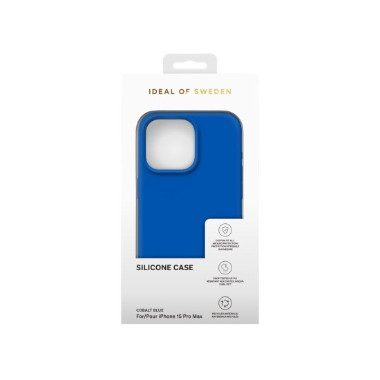 iDeal of Sweden Silicone Back Case priekš Apple iPhone 15 Pro Max - Cobalt Blue - silikona aizmugures apvalks / bampers-vāciņš