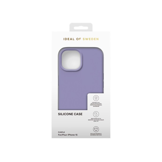 iDeal of Sweden Silicone Back Case priekš Apple iPhone 15 - Purple - silikona aizmugures apvalks / bampers-vāciņš