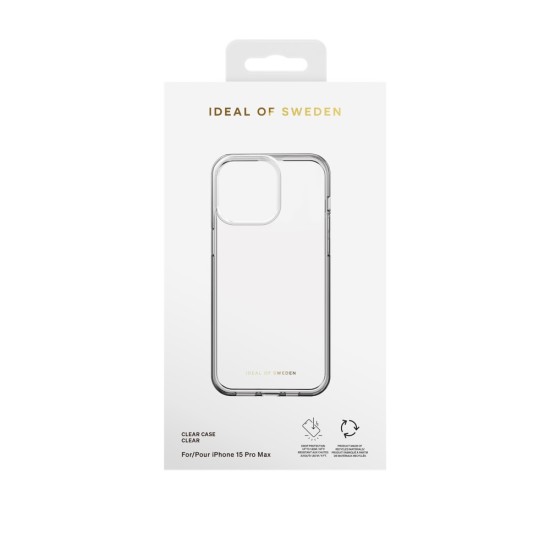 iDeal of Sweden Clear SS23 Back Case priekš Apple iPhone 15 Pro Max - Clear - silikona aizmugures apvalks / bampers-vāciņš