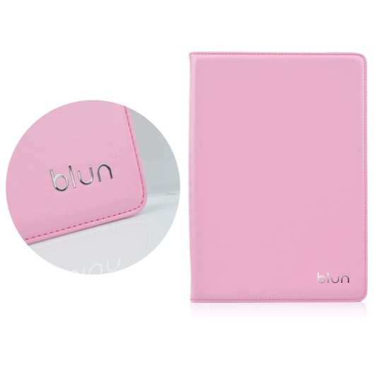 Blun Universal Book Case Stand Cover priekš 11 inch Tablet PC - Rozā - Universāls sāniski atverams maks planšetdatoriem ar stendu (ādas grāmatiņa, leather book wallet case cover stand)