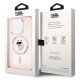 Karl Lagerfeld IML Choupette MagSafe series Back Case KLHMP15XHFCCNOP priekš Apple iPhone 15 Pro Max - Rozā - silikona-plastikāta aizmugures apvalks / bampers-vāciņš