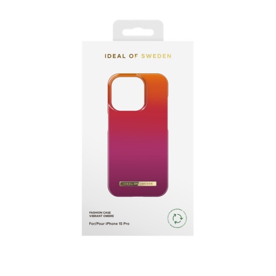 iDeal of Sweden Fashion Back Case priekš Apple iPhone 15 Pro - Vibrant Ombre - plastikāta aizmugures apvalks ar iebūvētu metālisku plāksni / bampers-vāciņš
