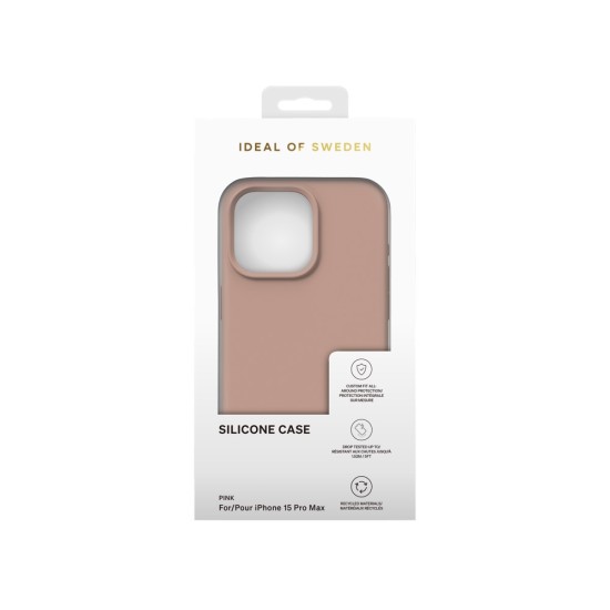 iDeal of Sweden Silicone Back Case priekš Apple iPhone 15 Pro Max - Blush Pink - silikona aizmugures apvalks / bampers-vāciņš
