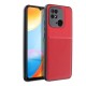 Forcell Noble Back Case priekš Xiaomi Redmi Note 12 Pro+ - Sarkans - mākslīgās ādas aizmugures apvalks ar iebūvētu metālisku plāksni / bampers-vāciņš 