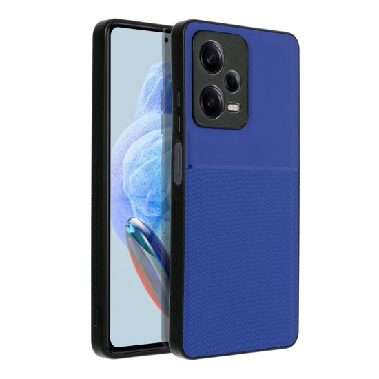 Forcell Noble Back Case priekš Xiaomi Redmi Note 12 Pro+ - Zils - mākslīgās ādas aizmugures apvalks ar iebūvētu metālisku plāksni / bampers-vāciņš