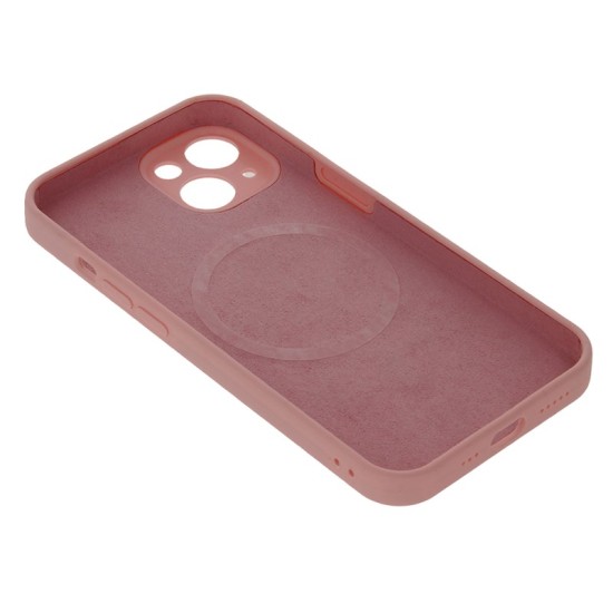 MagSafe Invisible Back Case priekš Apple iPhone 13 Pro Max - Rozā - silikona aizmugures apvalks / bampers-vāciņš