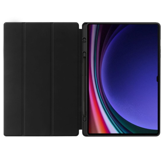 Tech-Protect SC Pen Book Case priekš Samsung Galaxy Tab S9 FE+ X610 / X616 - Melns - sāniski atverams maciņš ar magnētu un stendu
