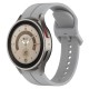 Silicone Watch Band Replacement priekš Samsung Galaxy Watch 4 / 5 / 5 Pro / 6 / Classic (40 / 42 / 43 / 44 / 45 / 46 / 47 mm) - Pelēks - silikona siksniņas (jostas) priekš pulksteņiem