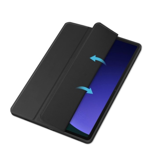 Tech-Protect SC Pen Hybrid Book Case priekš Samsung Galaxy Tab S9 Plus X810 / X816 - Melns - sāniski atverams maciņš ar magnētu un stendu