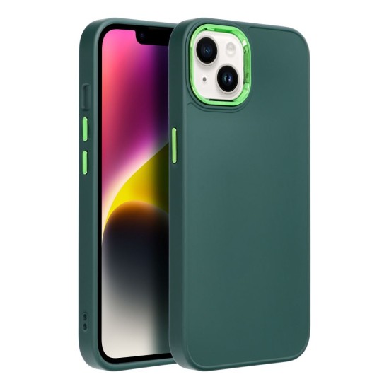 Frame Back Case priekš Samsung Galaxy A25 5G A256 - Zaļš - matēts silikona aizmugures apvalks / bampers-vāciņš