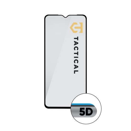 Tactical 5D Full Glue Tempered Glass screen protector для Apple iPhone 15 Plus - Чёрный - Защитное стекло / Бронированое / Закалённое антиударное