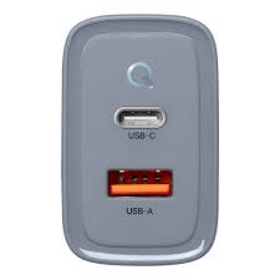 Tactical Microgrid GaN QC / PD 3.0 Type-C 45W / USB Plug Fast Charge Tīkla lādētājs - Pelēks