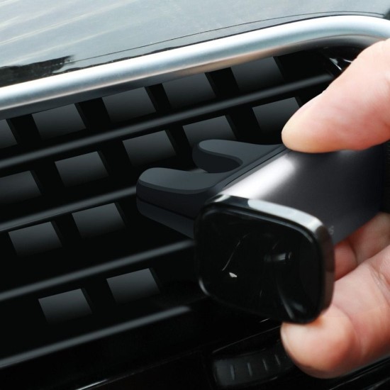 Baseus Air Vent Car Holder with Double Handle - Melns - Universāls stiprinājums turētājs auto ventilācijas režģa