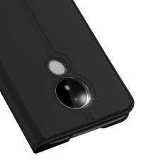 Dux Ducis Skin Pro series priekš Nokia C21 - Melns - sāniski atverams maciņš ar magnētu un stendu