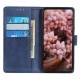 Cowhide Texture PU Leather Book Case priekš Nokia C32 - Zils - sāniski atverams maciņš ar stendu / grāmatveida maks
