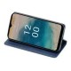 Skin-Touch PU Leather Book Case priekš Nokia C32 - Zils - sāniski atverams maciņš ar stendu / grāmatveida maks