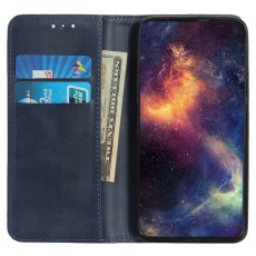 Cowhide Texture PU Leather Auto Magnetic Book Case priekš Huawei Nova Y61 - Zils - sāniski atverams maciņš ar stendu / grāmatveida maks