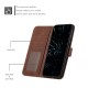 Calf Wallet Stand Leather Book Case priekš Sony Xperia 10 V - Brūns - sāniski atverams maciņš ar magnētu un stendu