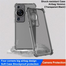 Imak Anti-Shock TPU Back Case priekš Huawei P60 / P60 Pro - Caurspīdīgs Melns - triecienizturīgs silikona aizmugures apvalks / bampers-vāciņš