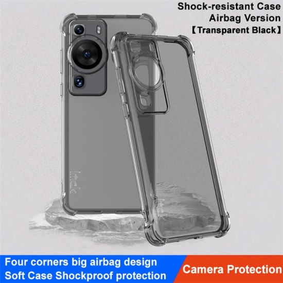 Imak Anti-Shock TPU Back Case priekš Huawei Honor Magic4 Lite - Caurspīdīgs / Melns - triecienizturīgs silikona aizmugures apvalks / bampers-vāciņš