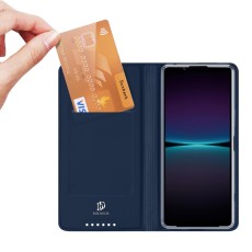 Dux Ducis Skin Pro series priekš Honor 90 Lite 5G - Tumši Zils - sāniski atverams maciņš ar magnētu un stendu