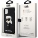 Karl Lagerfeld 3D Rubber Ikonik series Back Case KLHCN613DRKINK priekš Apple iPhone 11 - Melns - silikona aizmugures apvalks / maciņš