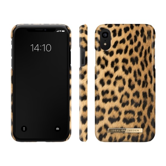 iDeal of Sweden Fashion CS17 Back Case priekš Apple iPhone XR - Wild Leopard - plastikāta aizmugures apvalks ar iebūvētu metālisku plāksni / bampers-vāciņš