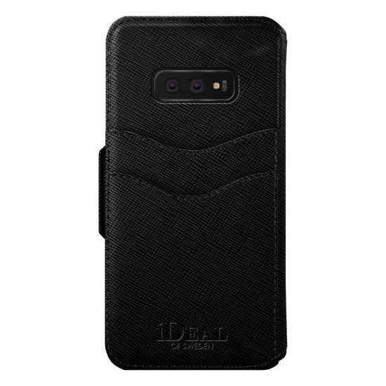 iDeal of Sweden Fashion Wallet Case priekš Samsung Galaxy S10e / S10e EE G970 - Black - mākslīgās ādas sāniski atverams maciņš ar bamperu uz magnēta