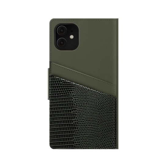 iDeal of Sweden Unity AW20 Wallet Case priekš Samsung Galaxy S21 G991 - Metal Woods - mākslīgās ādas sāniski atverams maciņš ar bamperu uz magnēta